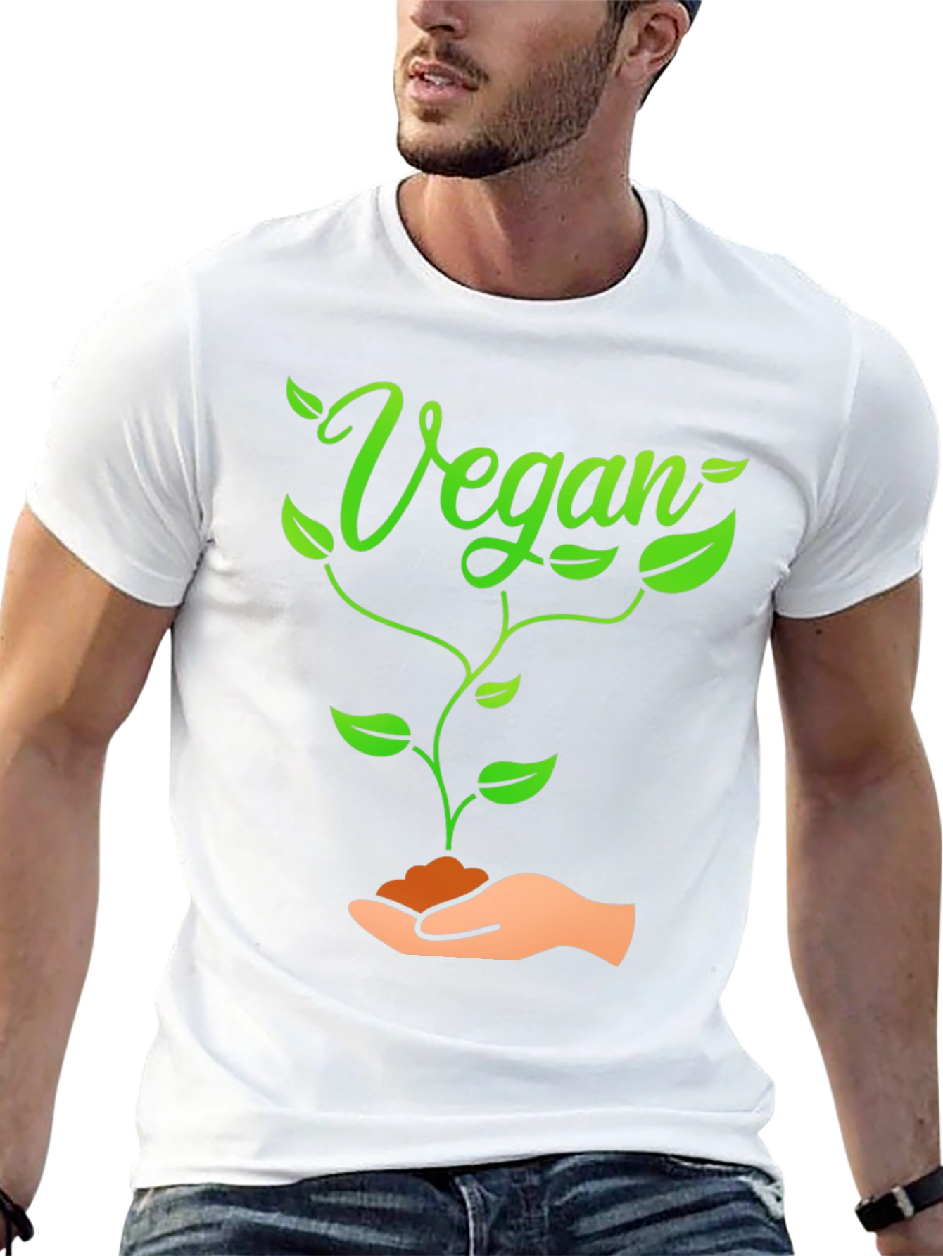 Vegan Seedling Graphic Tee - Eco-Friendly Shirt