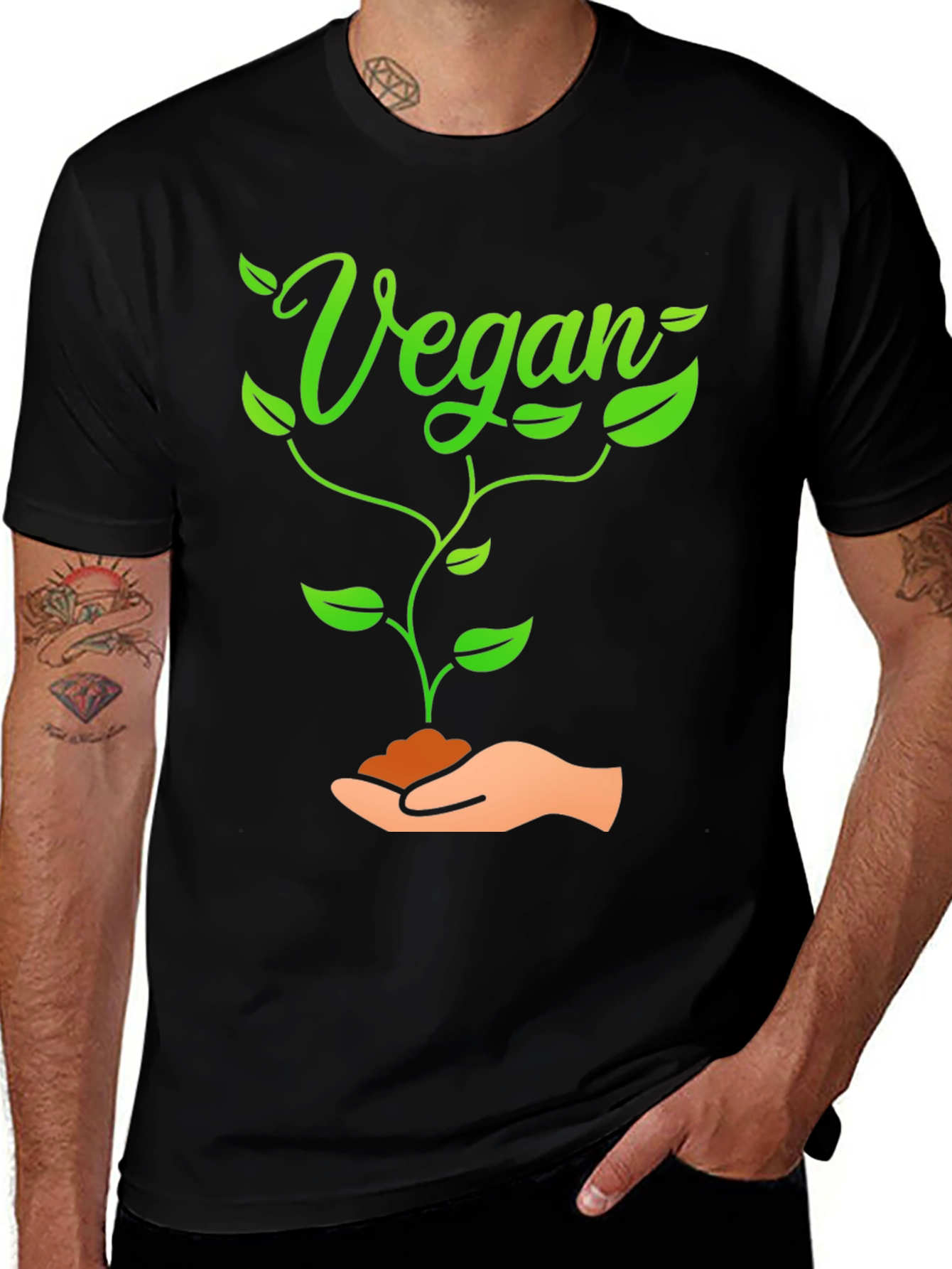 Vegan Seedling Graphic Tee - Eco-Friendly Shirt