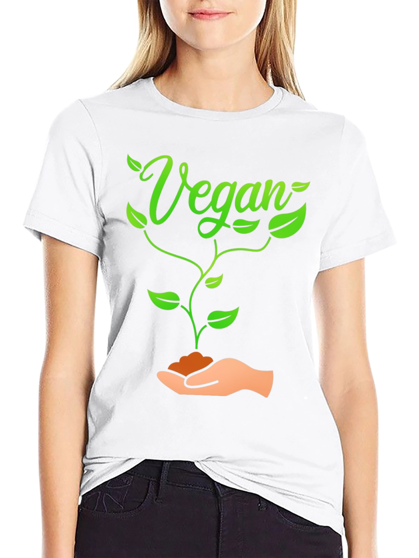Vegan Seedling Graphic Tee - Eco-Friendly Shirt