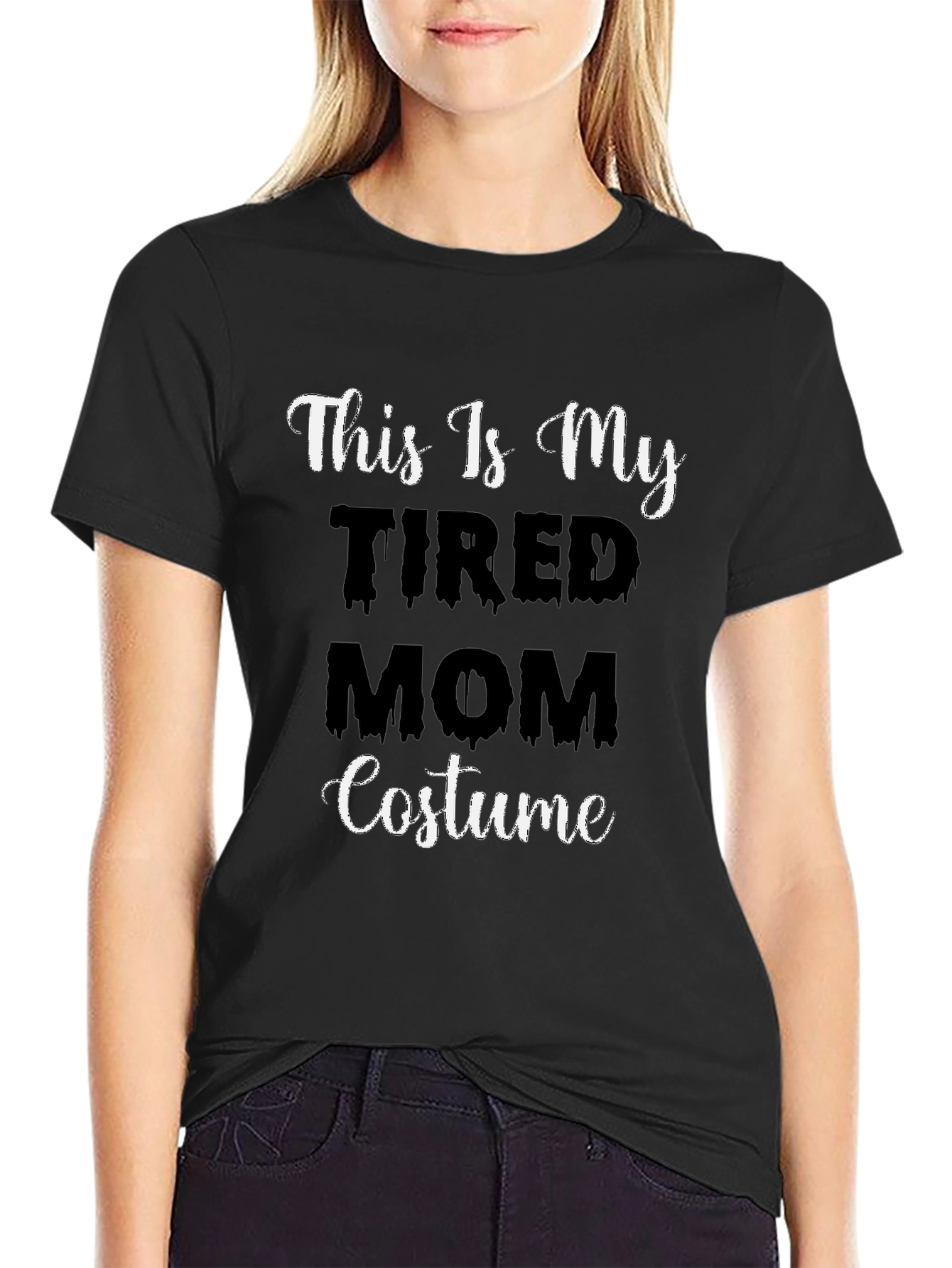 Tired Mom Costume T-Shirt - Halloween Tee