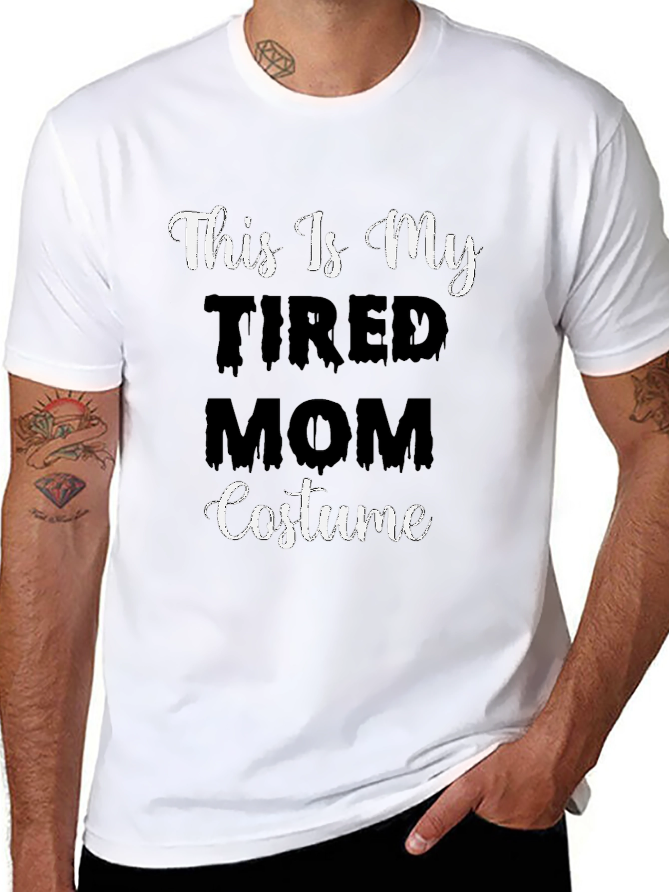 Tired Mom Costume T-Shirt - Halloween Tee