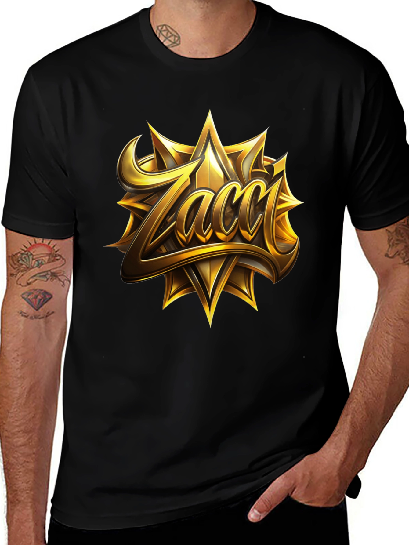 Zacci Gold Emblem Black T-Shirt