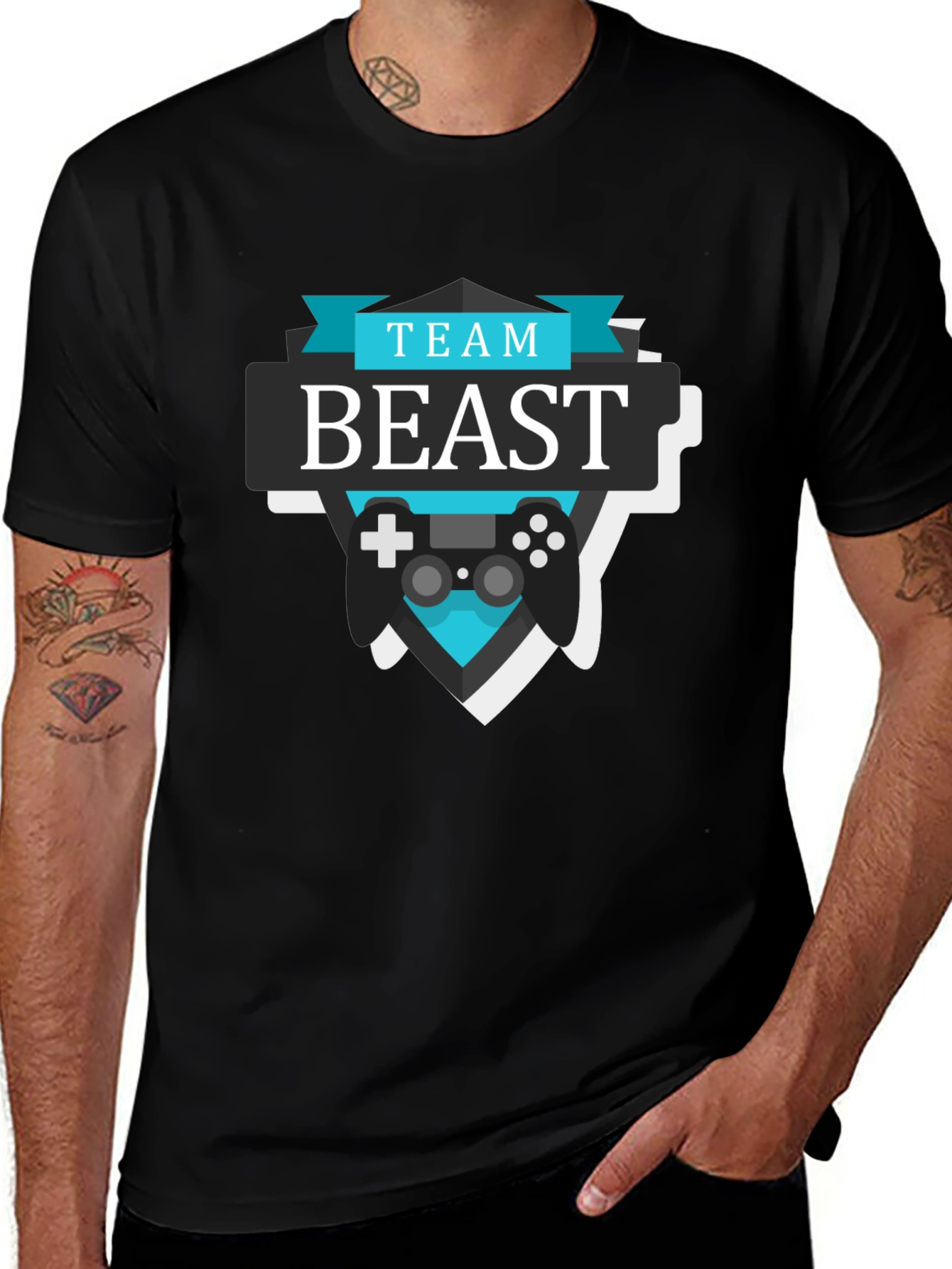 Team Beast Gaming T-Shirt - Black Cotton Tee