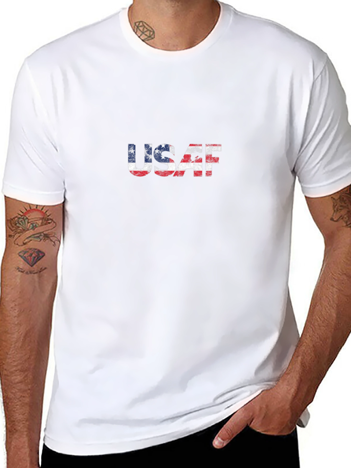 USAF American Flag T-Shirt - Patriotic Design