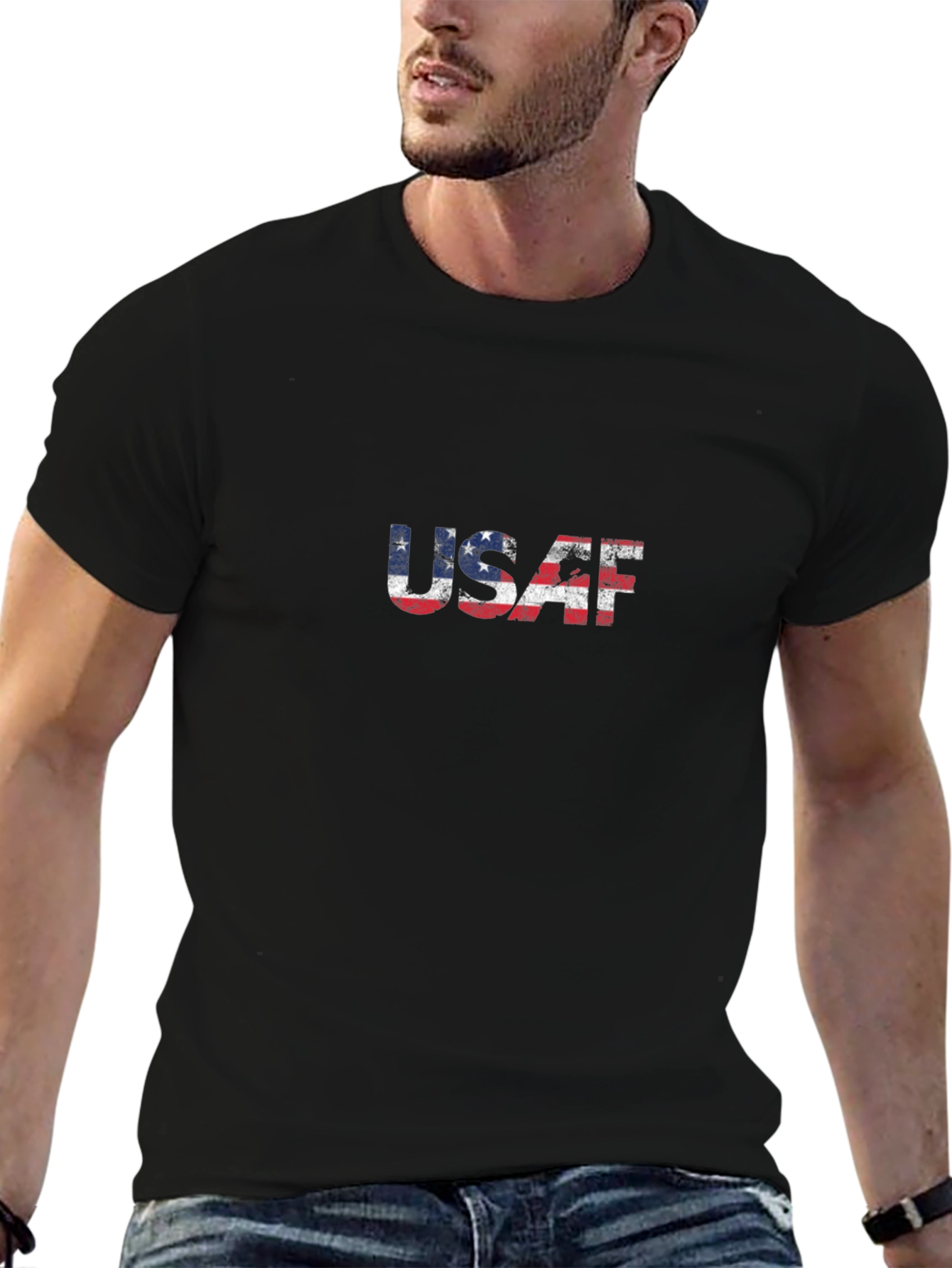 USAF American Flag T-Shirt - Patriotic Design