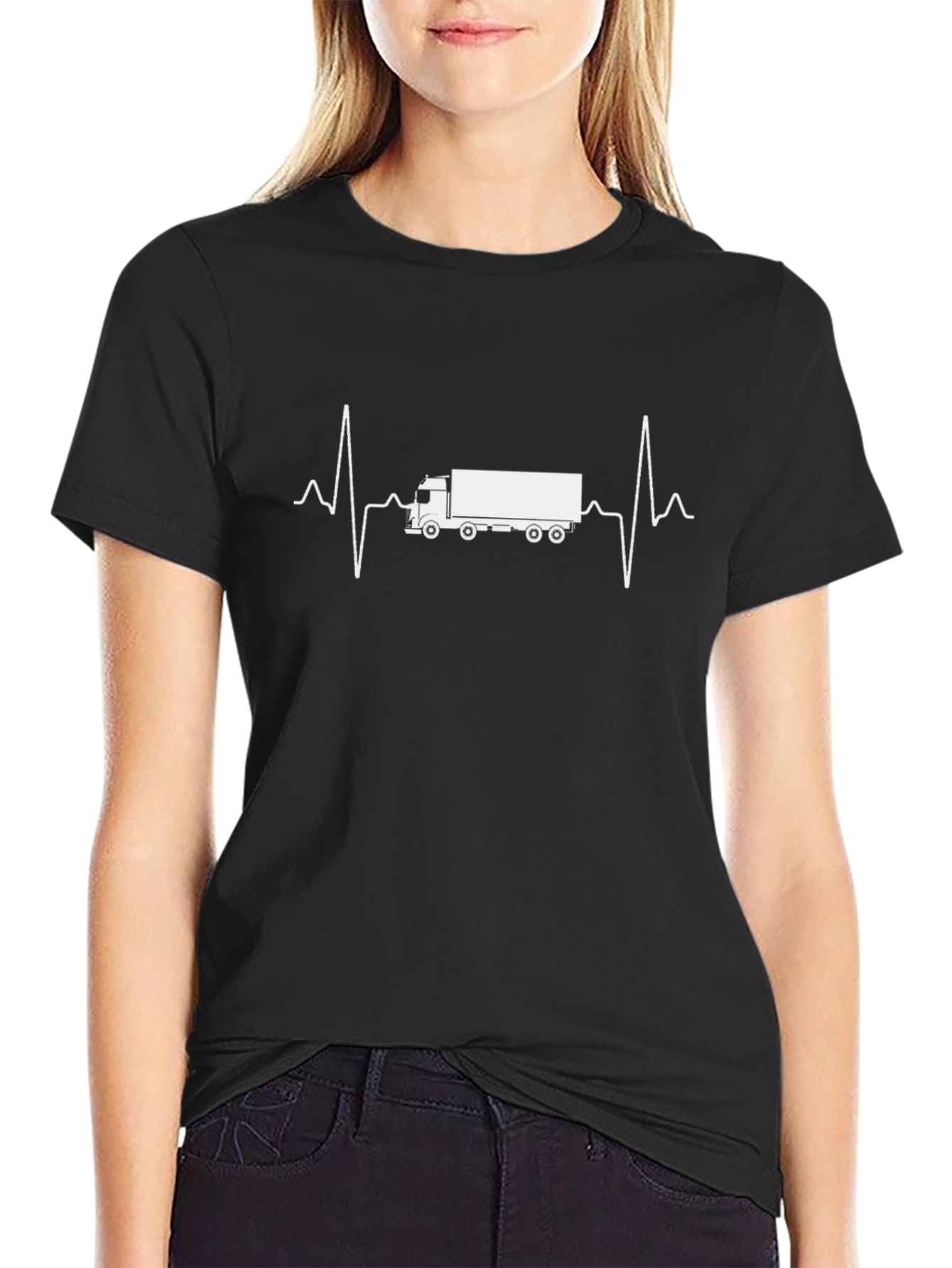 Truck Heartbeat T-Shirt - Driver Gift