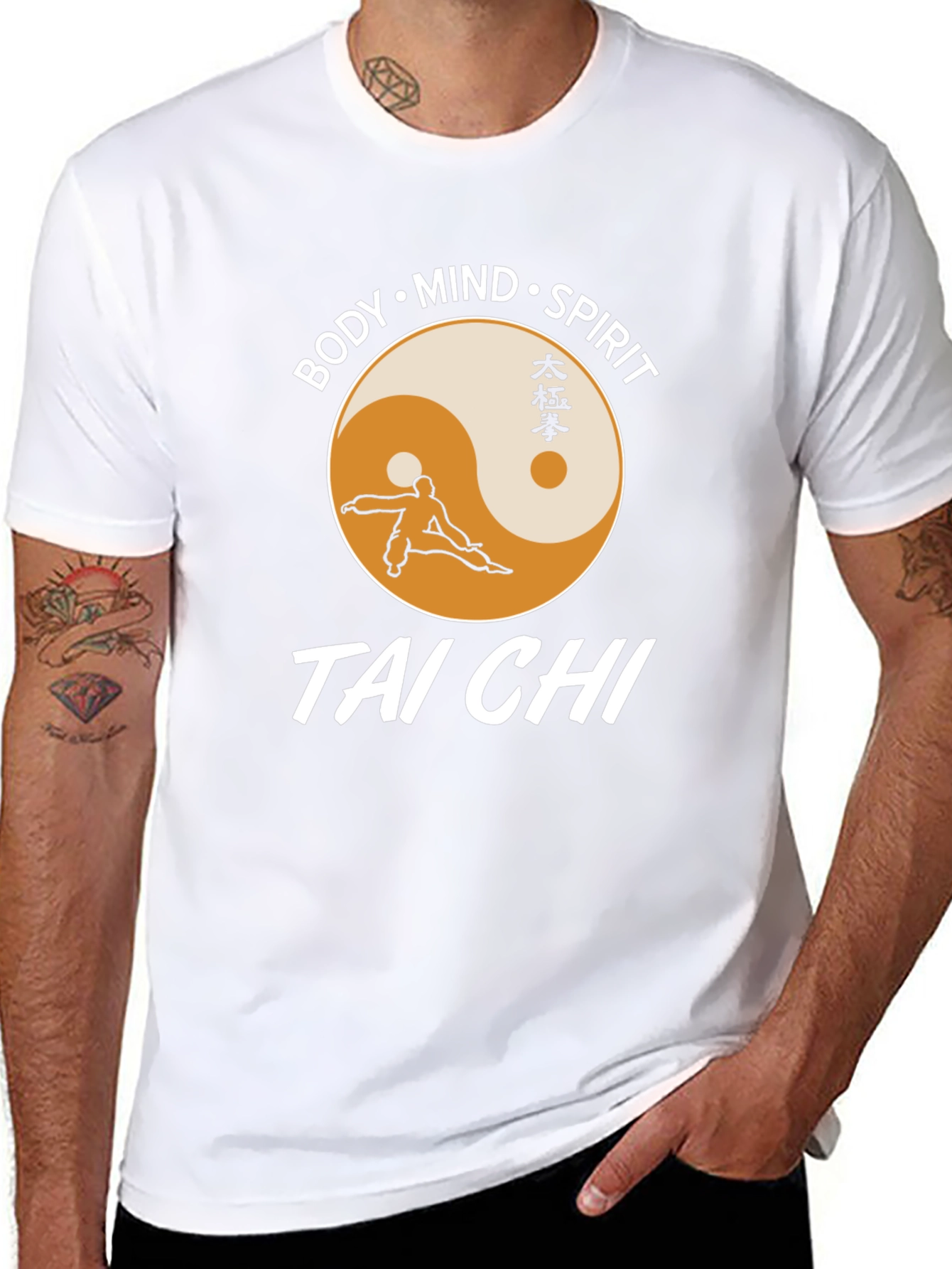 Tai Chi Body Mind Spirit T-Shirt Martial Arts Tee