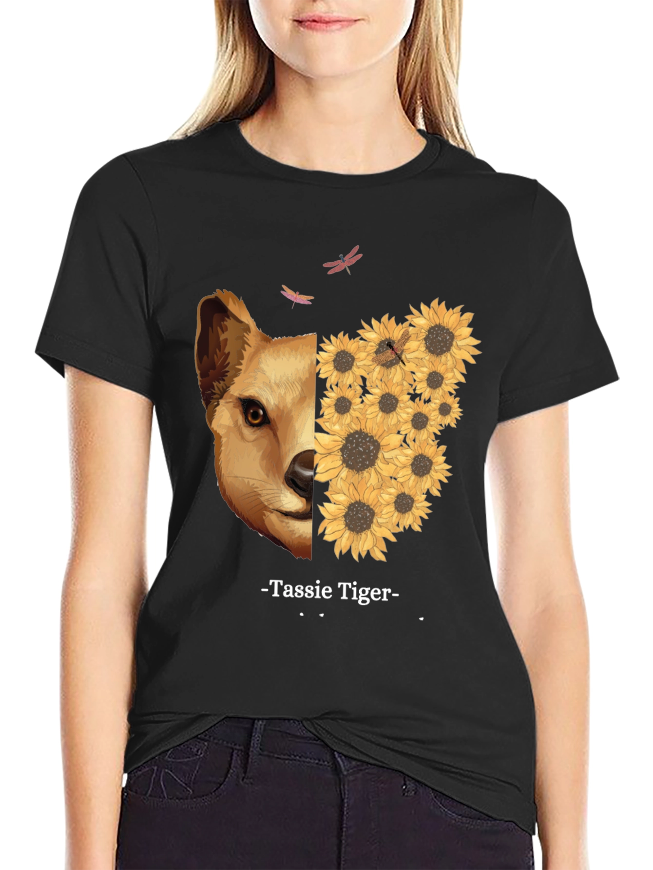 Tassie Tiger Sunflower Graphic Tee