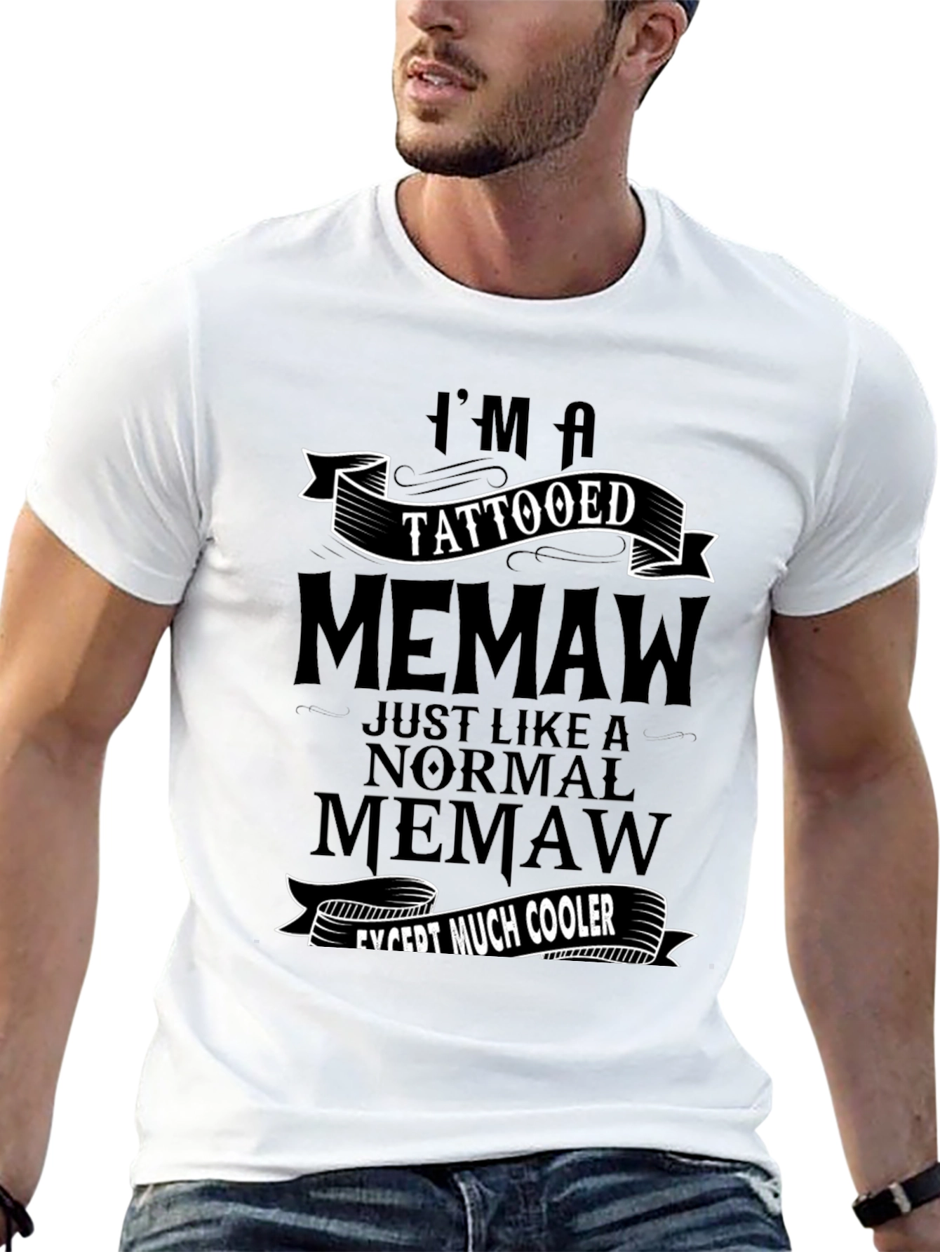 Tattooed Memaw Graphic Tee - Cool Grandma Shirt