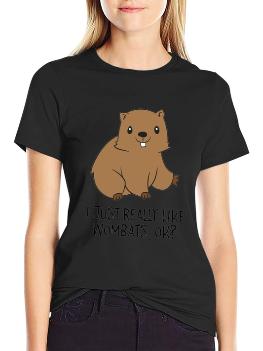 Wombat Lover T-Shirt - Cute Cartoon Animal Tee