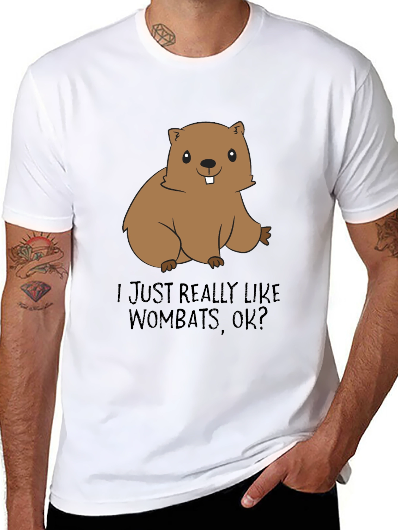 Wombat Lover T-Shirt - Cute Cartoon Animal Tee