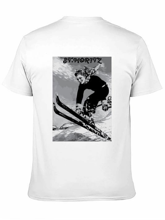 Vintage St. Moritz Skiing Graphic Tee