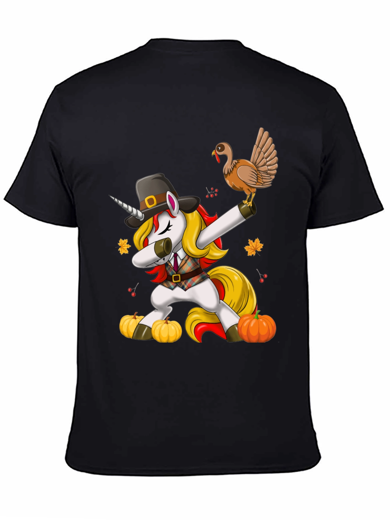 Thanksgiving Unicorn Dabbing T-Shirt
