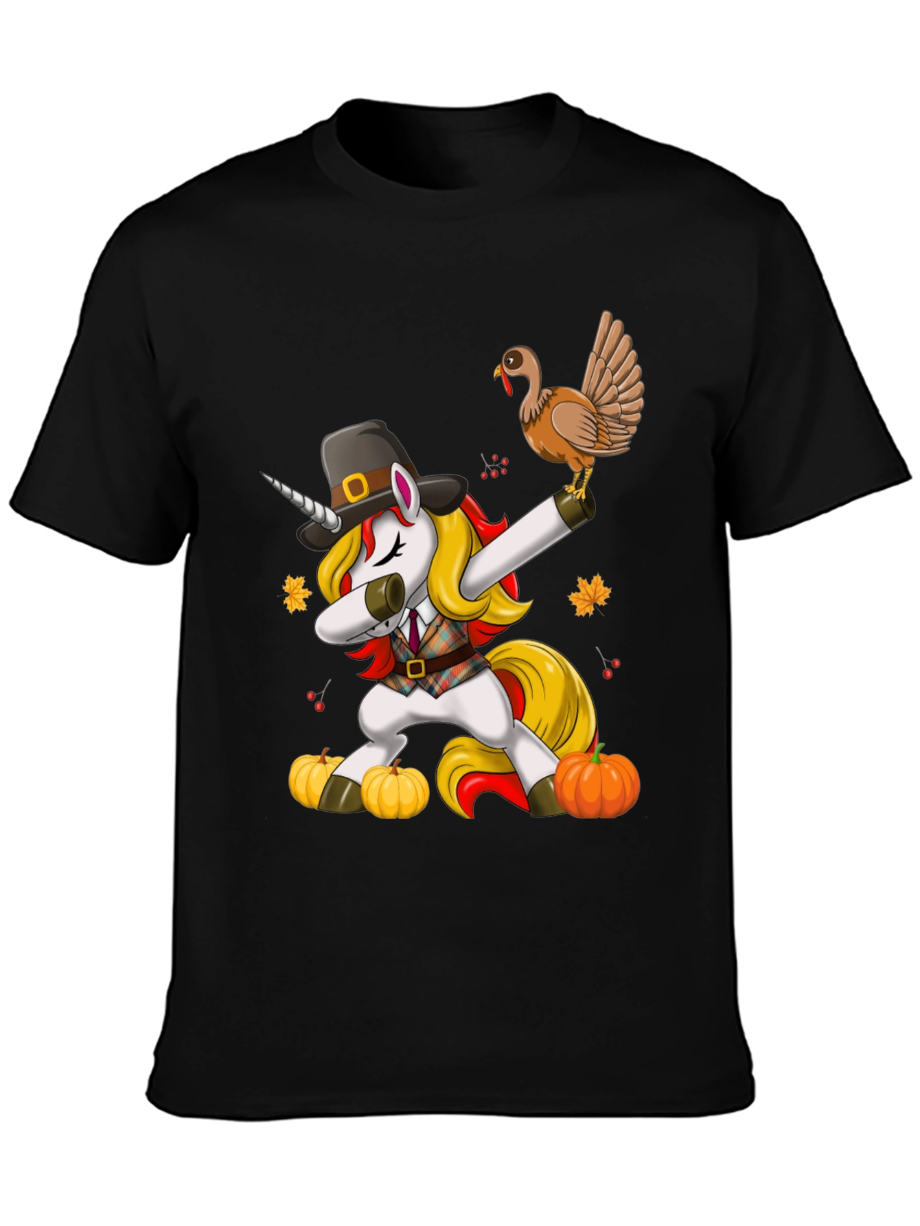 Thanksgiving Unicorn Dabbing T-Shirt