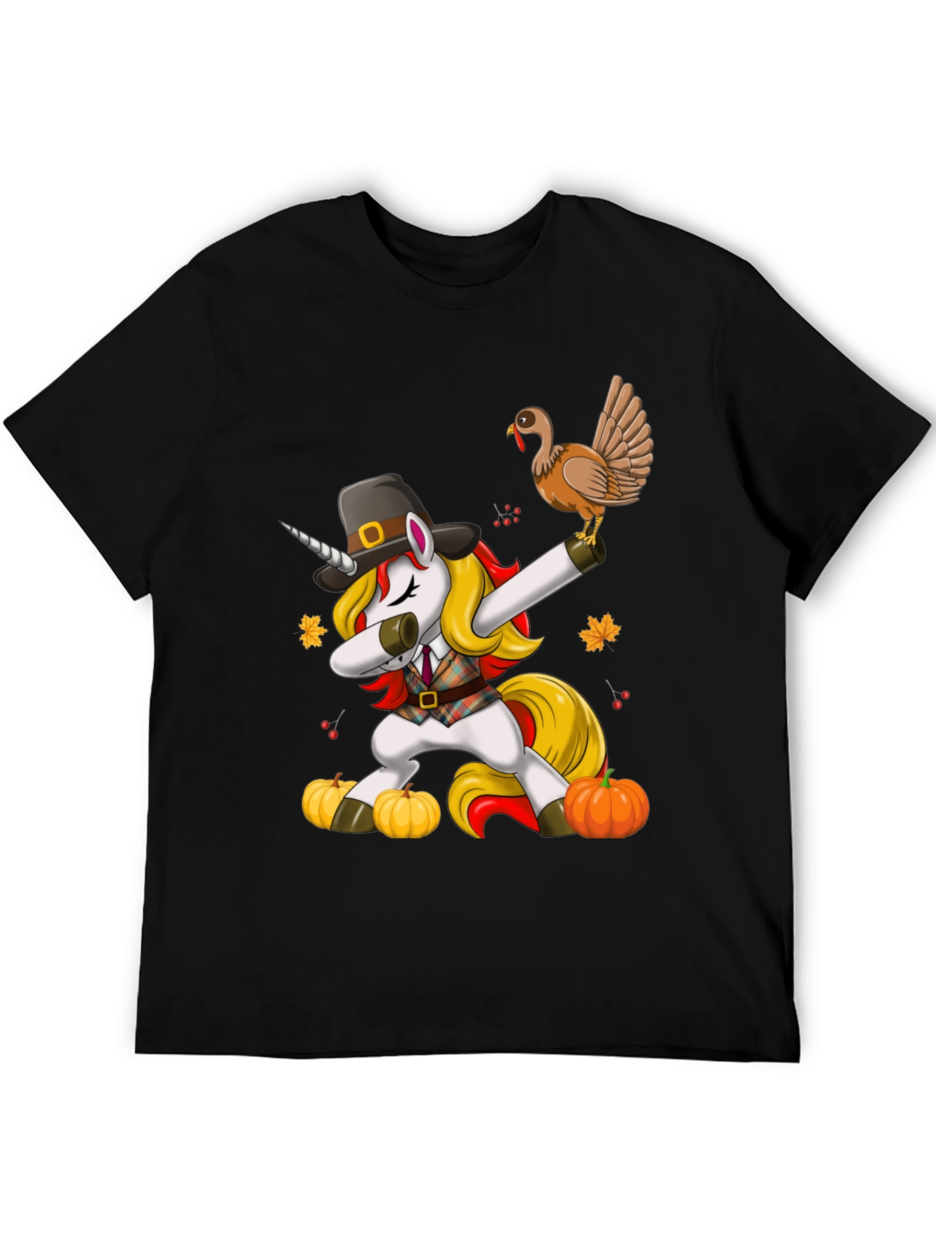 Thanksgiving Unicorn Dabbing T-Shirt