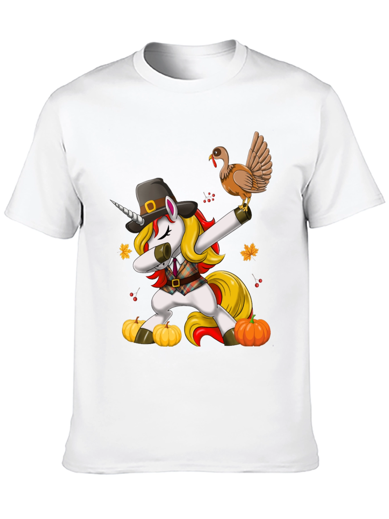 Thanksgiving Unicorn Dabbing T-Shirt