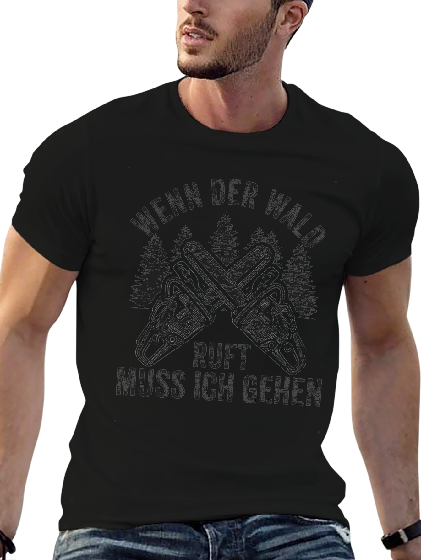 Wenn Der Wald Ruft Black T-Shirt