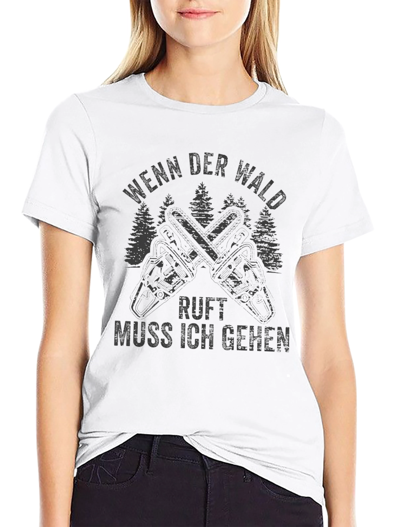 Wenn Der Wald Ruft Black T-Shirt