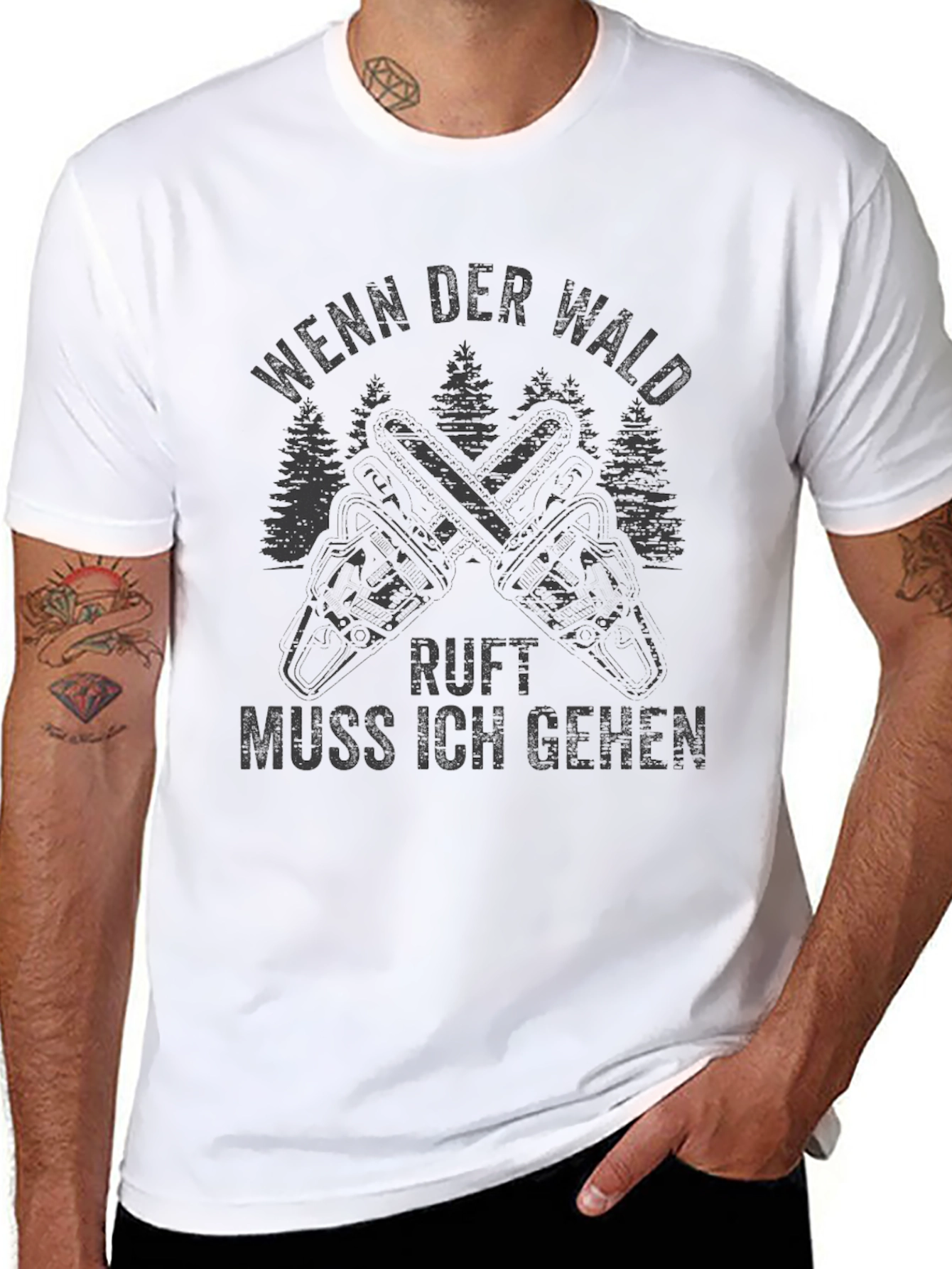 Wenn Der Wald Ruft Black T-Shirt