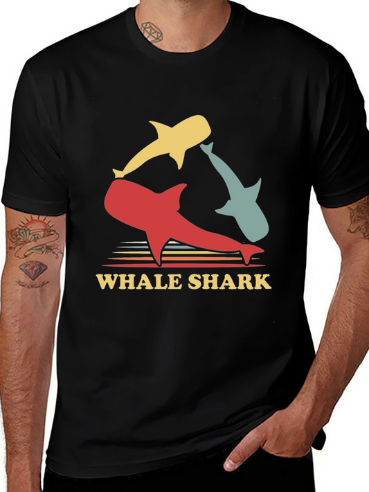 Whale Shark Graphic Tee - Retro Style