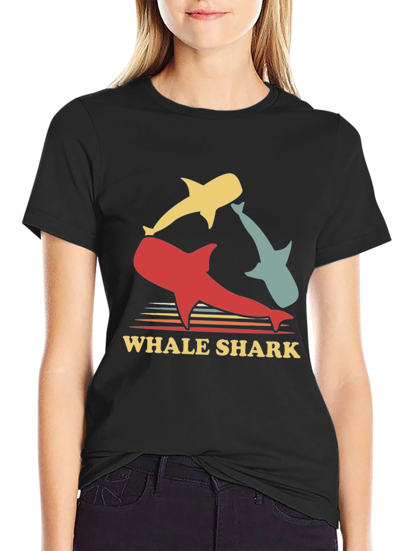 Whale Shark Graphic Tee - Retro Style