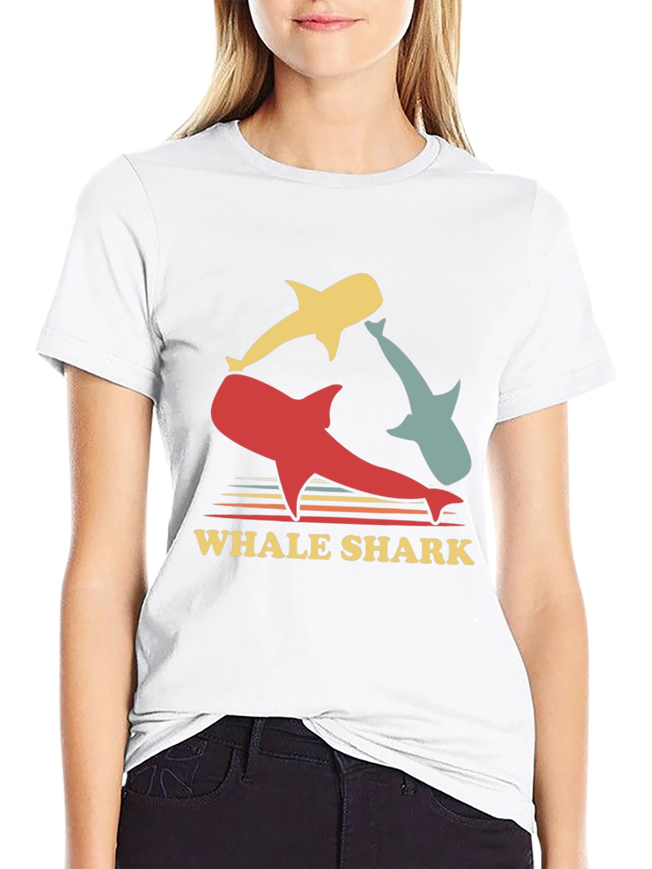 Whale Shark Graphic Tee - Retro Style