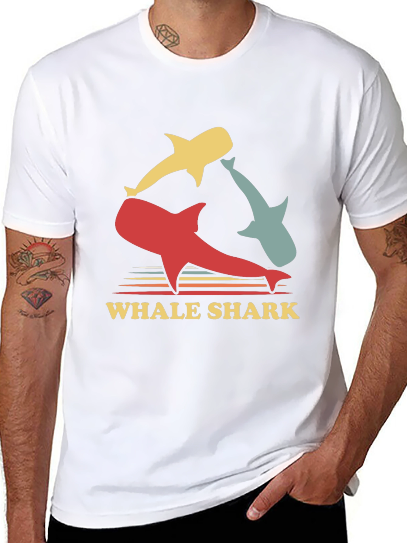 Whale Shark Graphic Tee - Retro Style