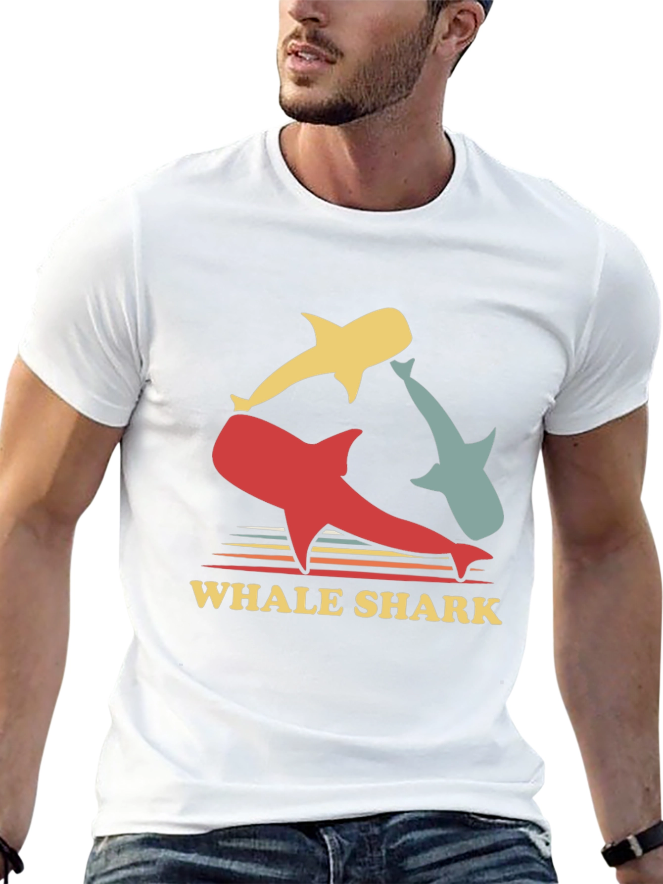Whale Shark Graphic Tee - Retro Style
