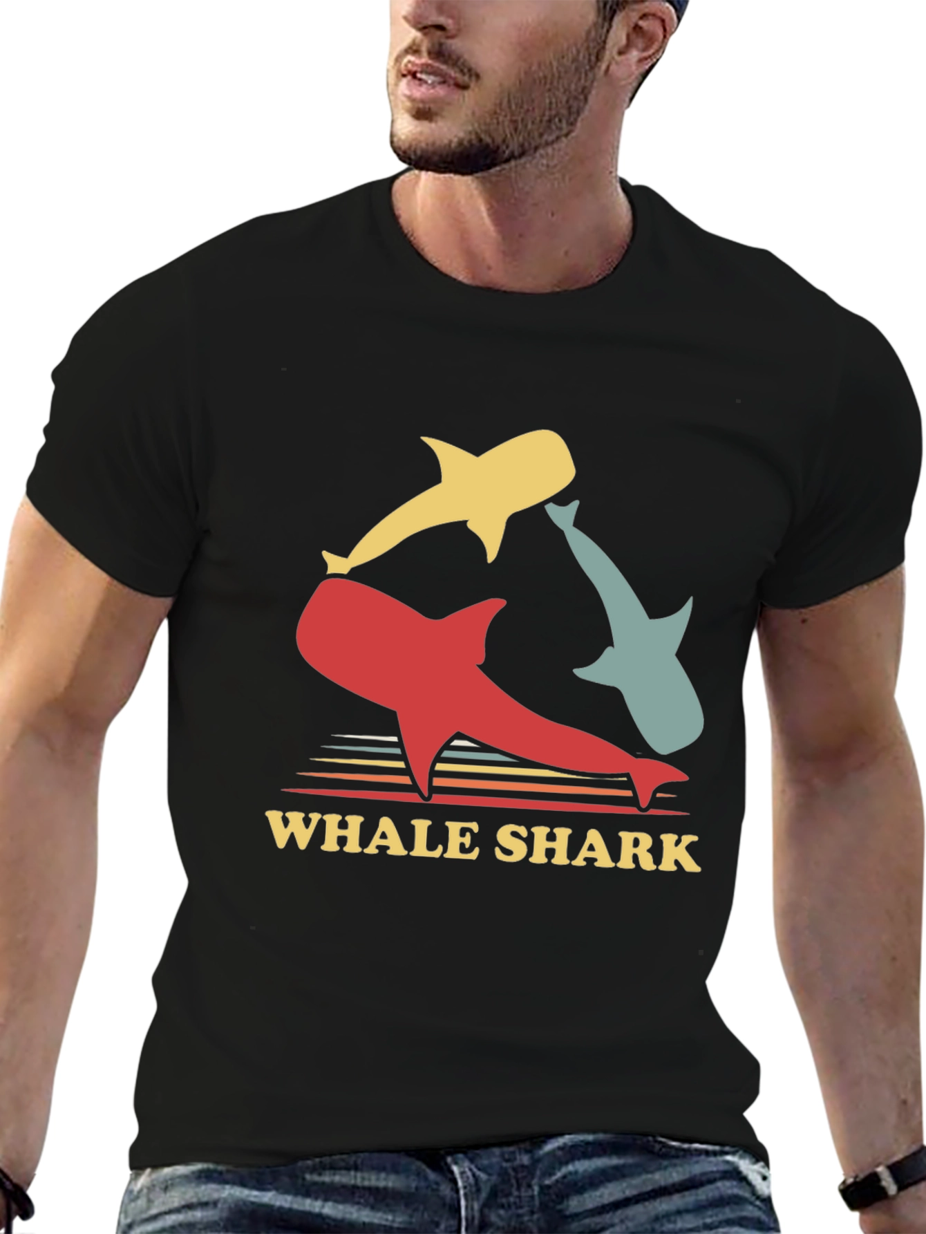 Whale Shark Graphic Tee - Retro Style