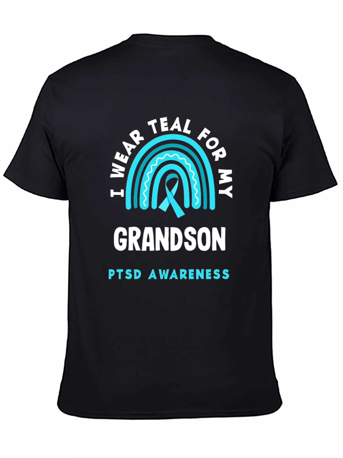 Teal PTSD Awareness Grandson T-Shirt