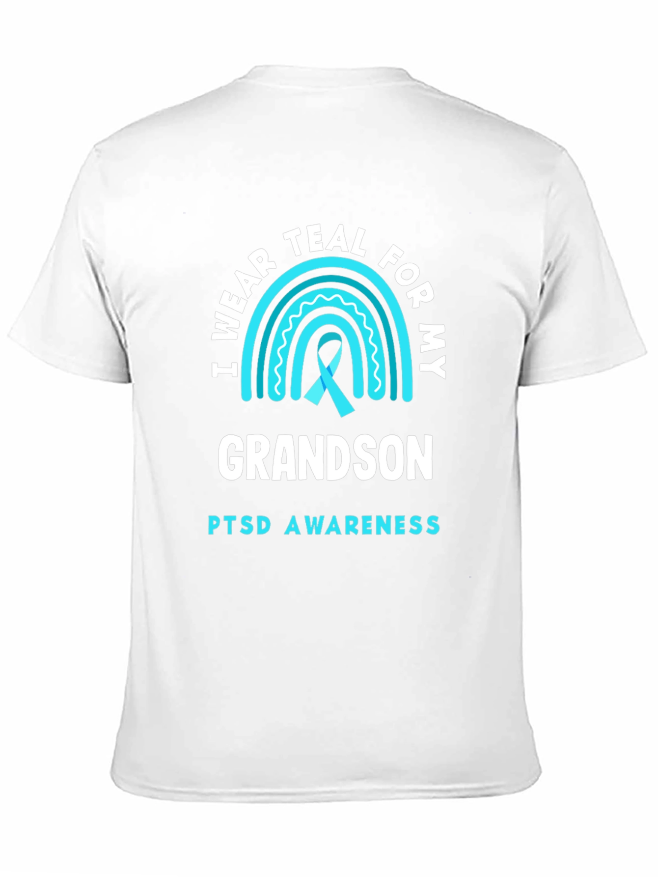 Teal PTSD Awareness Grandson T-Shirt