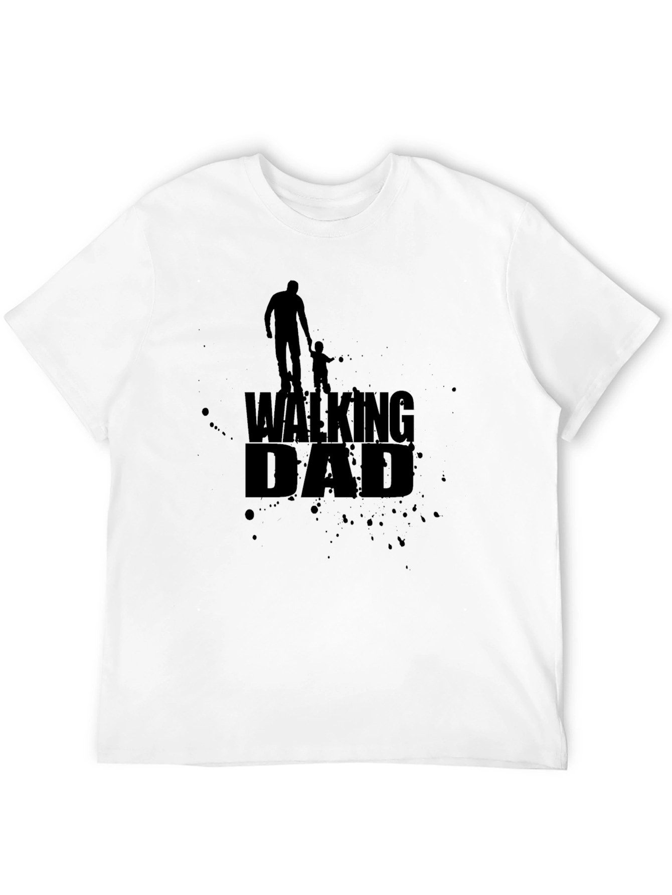Walking Dad Black Graphic Tee - Fathers Day