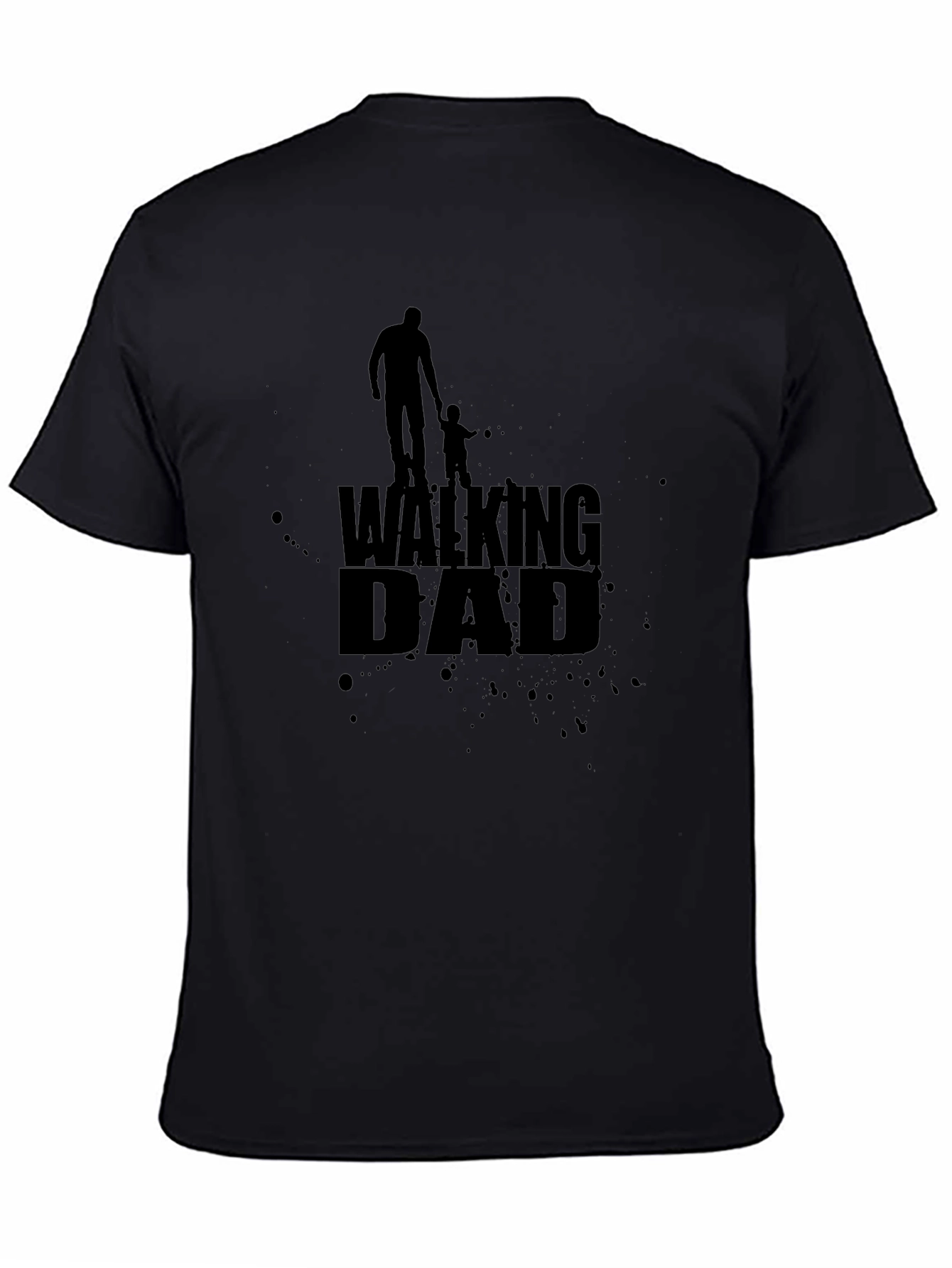 Walking Dad Black Graphic Tee - Fathers Day