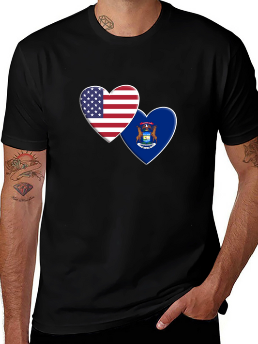 USA Michigan Heart T-Shirt