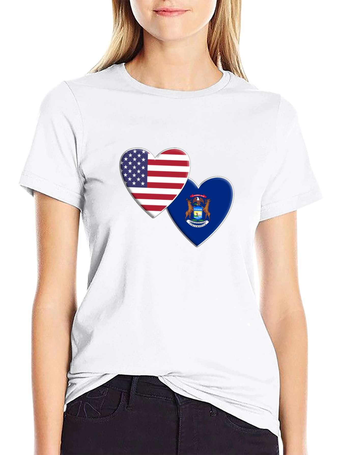 USA Michigan Heart T-Shirt