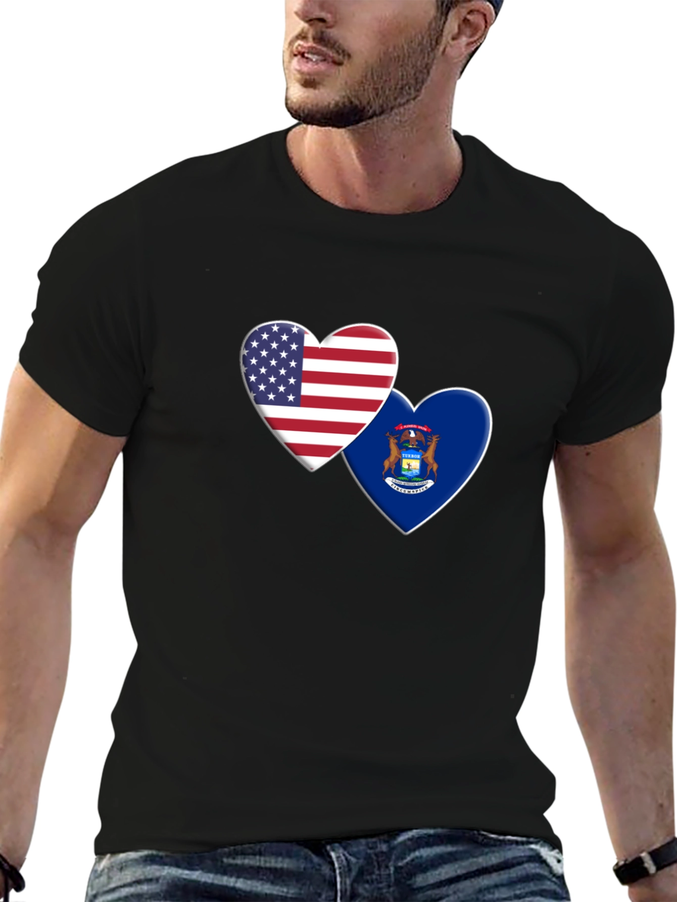 USA Michigan Heart T-Shirt