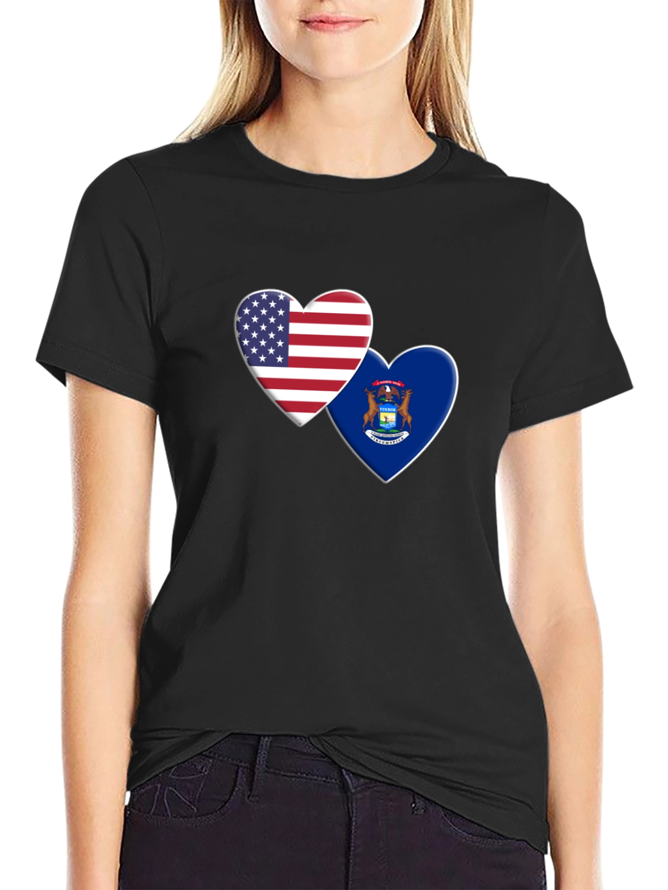 USA Michigan Heart T-Shirt