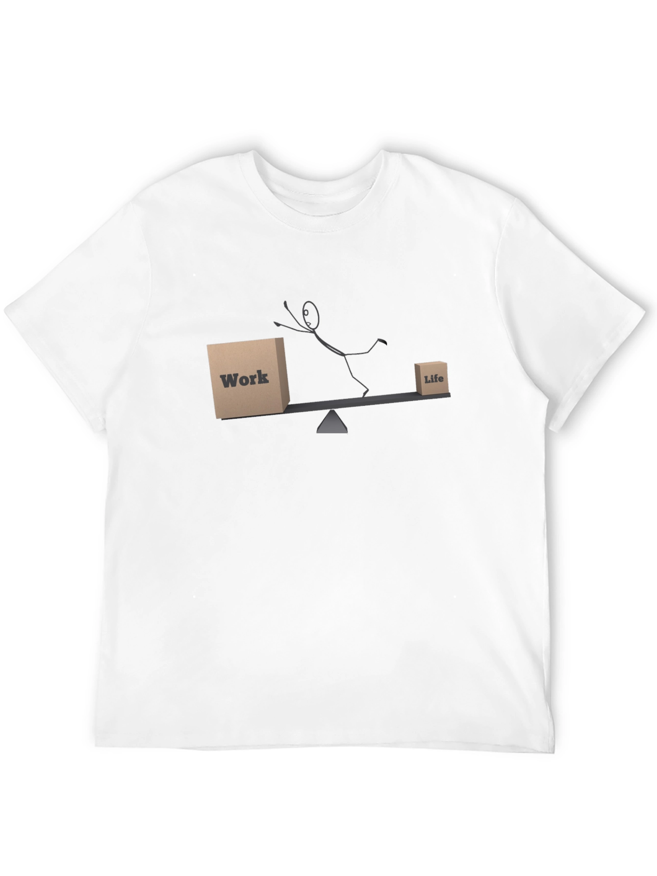 Work Life Balance Graphic T-Shirt - Black