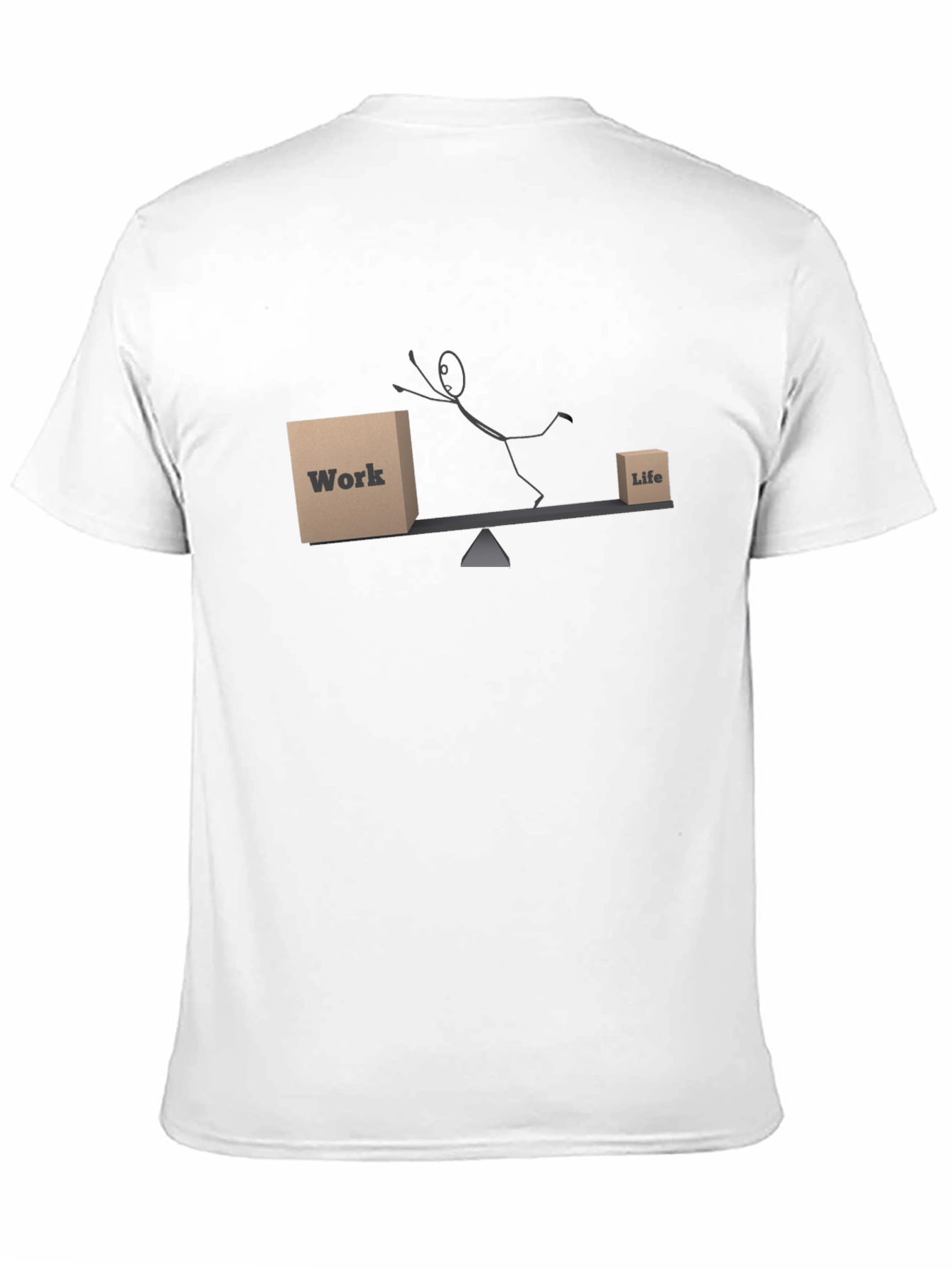 Work Life Balance Graphic T-Shirt - Black