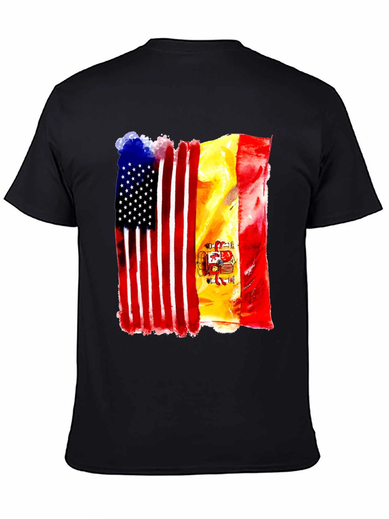 USA & Spain Flag T-Shirt