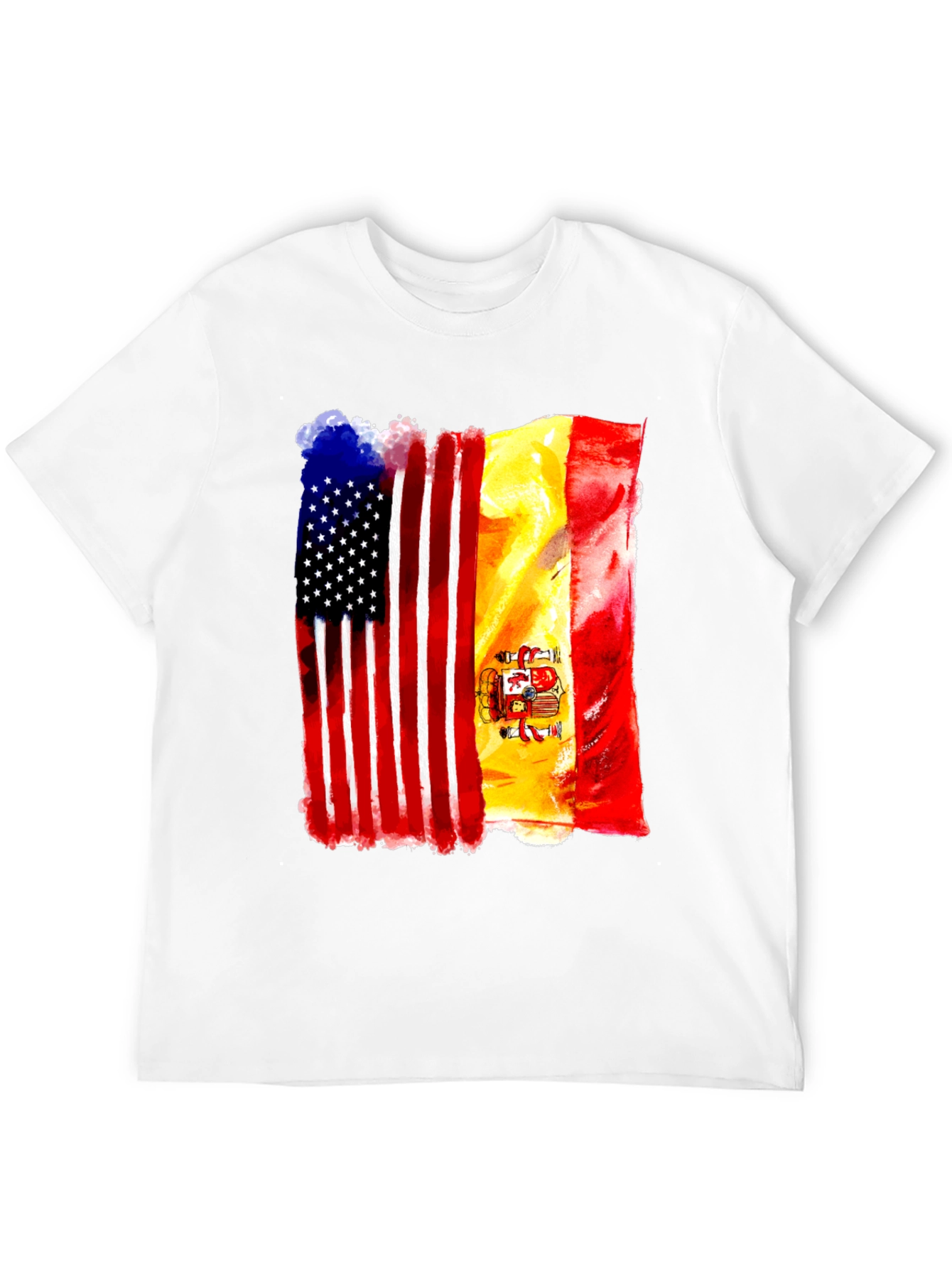 USA & Spain Flag T-Shirt