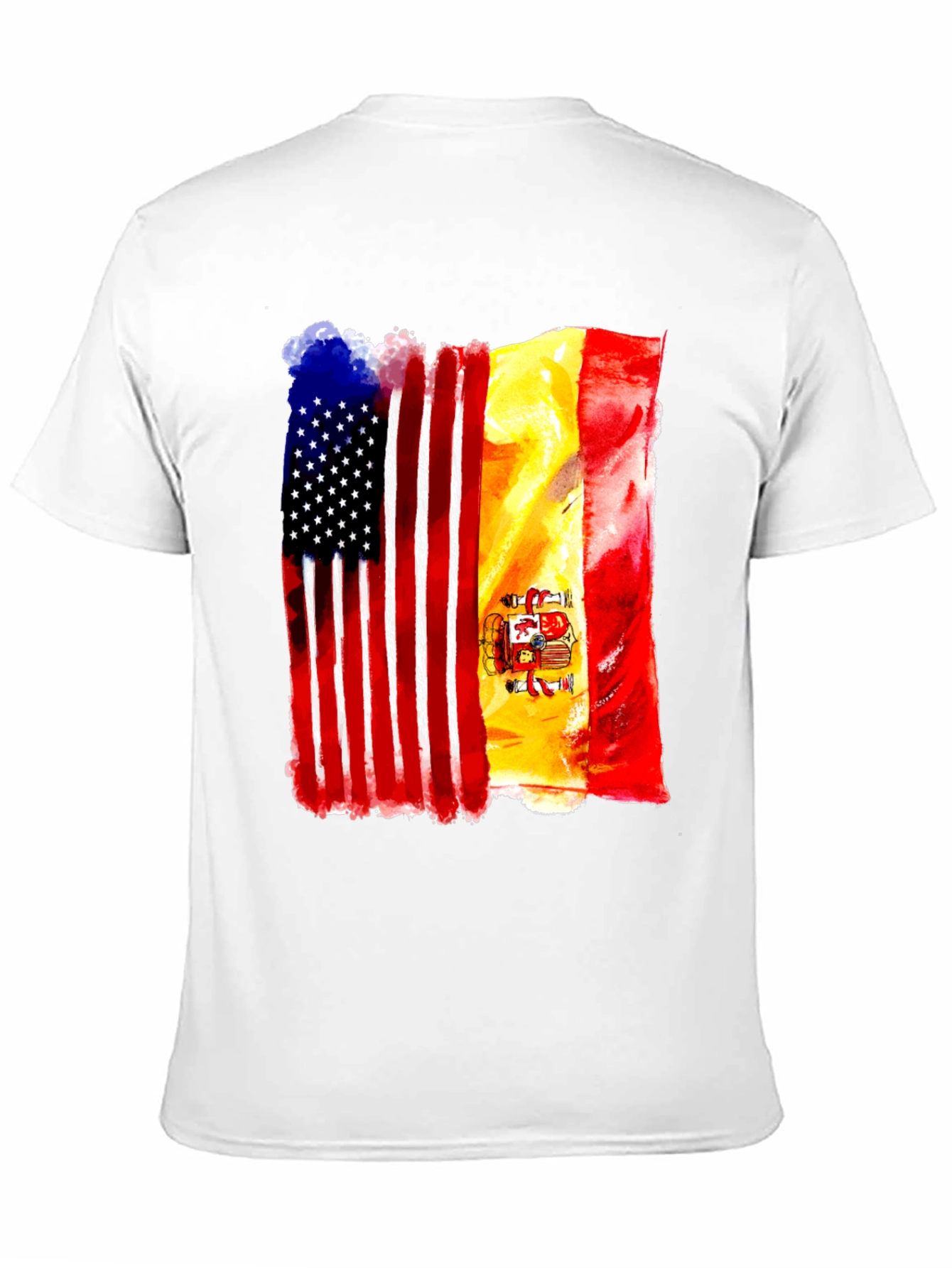 USA & Spain Flag T-Shirt