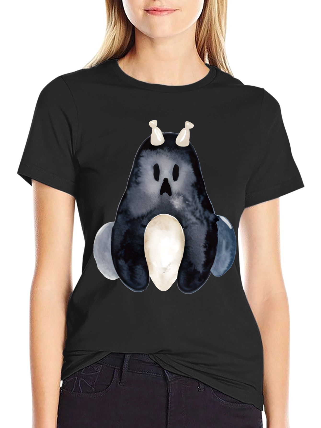 Watercolor Monster Graphic T-Shirt