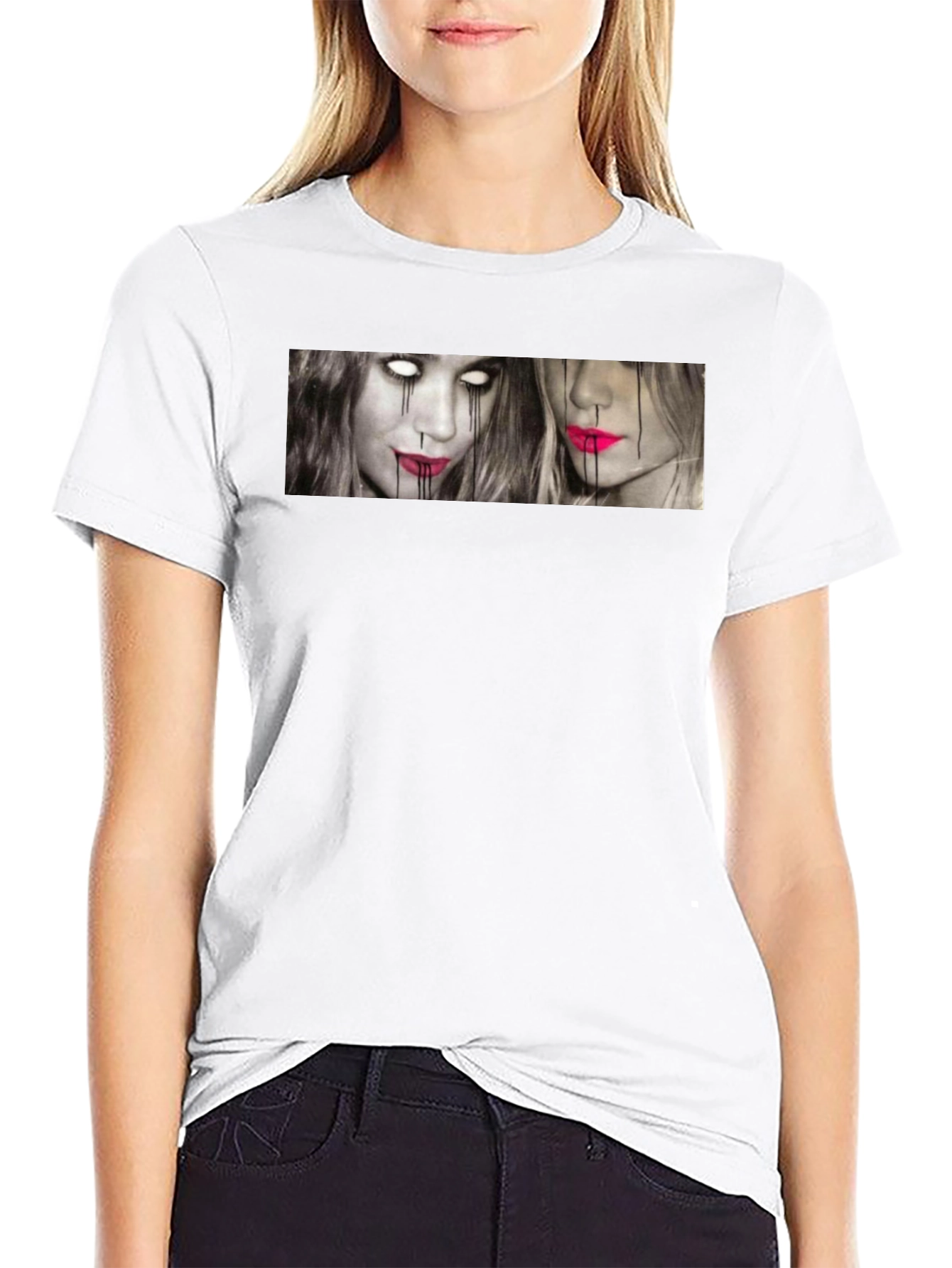 Unique Graphic Print T-Shirt - Edgy Style