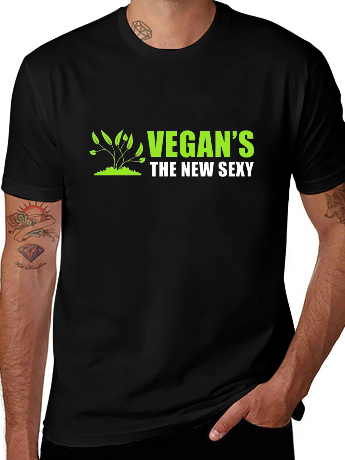 Vegans the New Sexy Black T-Shirt
