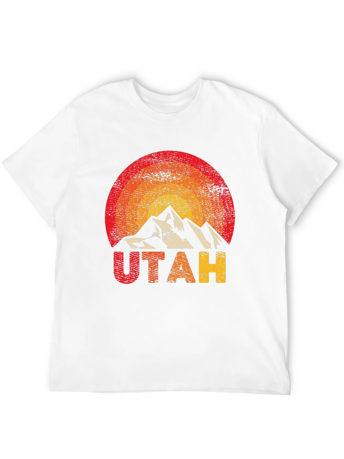 Utah Mountain Graphic Tee - Retro Style T-Shirt