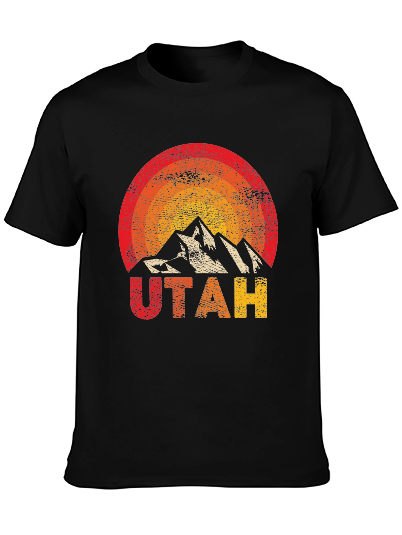 Utah Mountain Graphic Tee - Retro Style T-Shirt