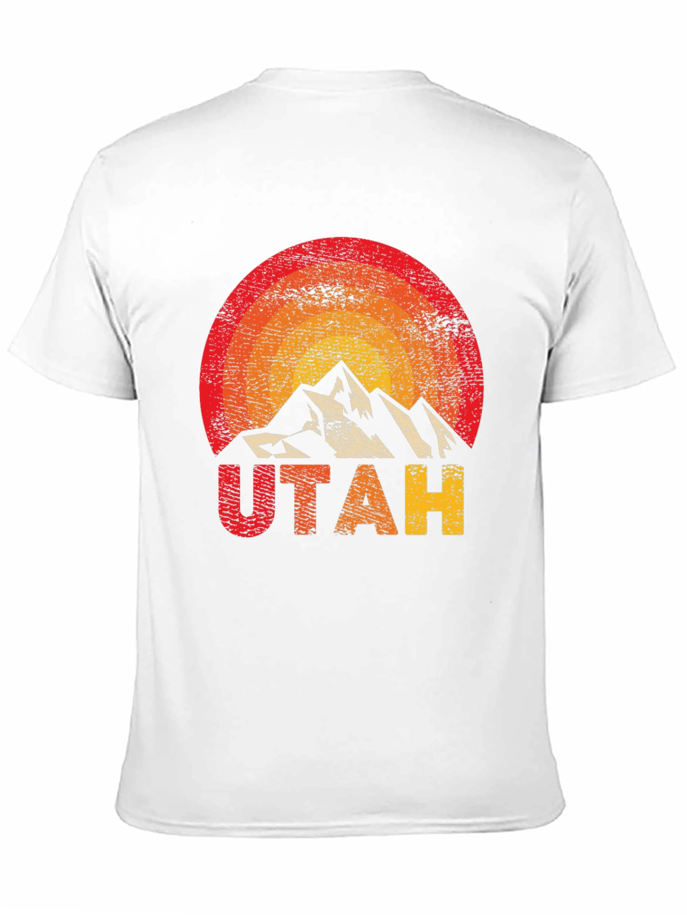 Utah Mountain Graphic Tee - Retro Style T-Shirt