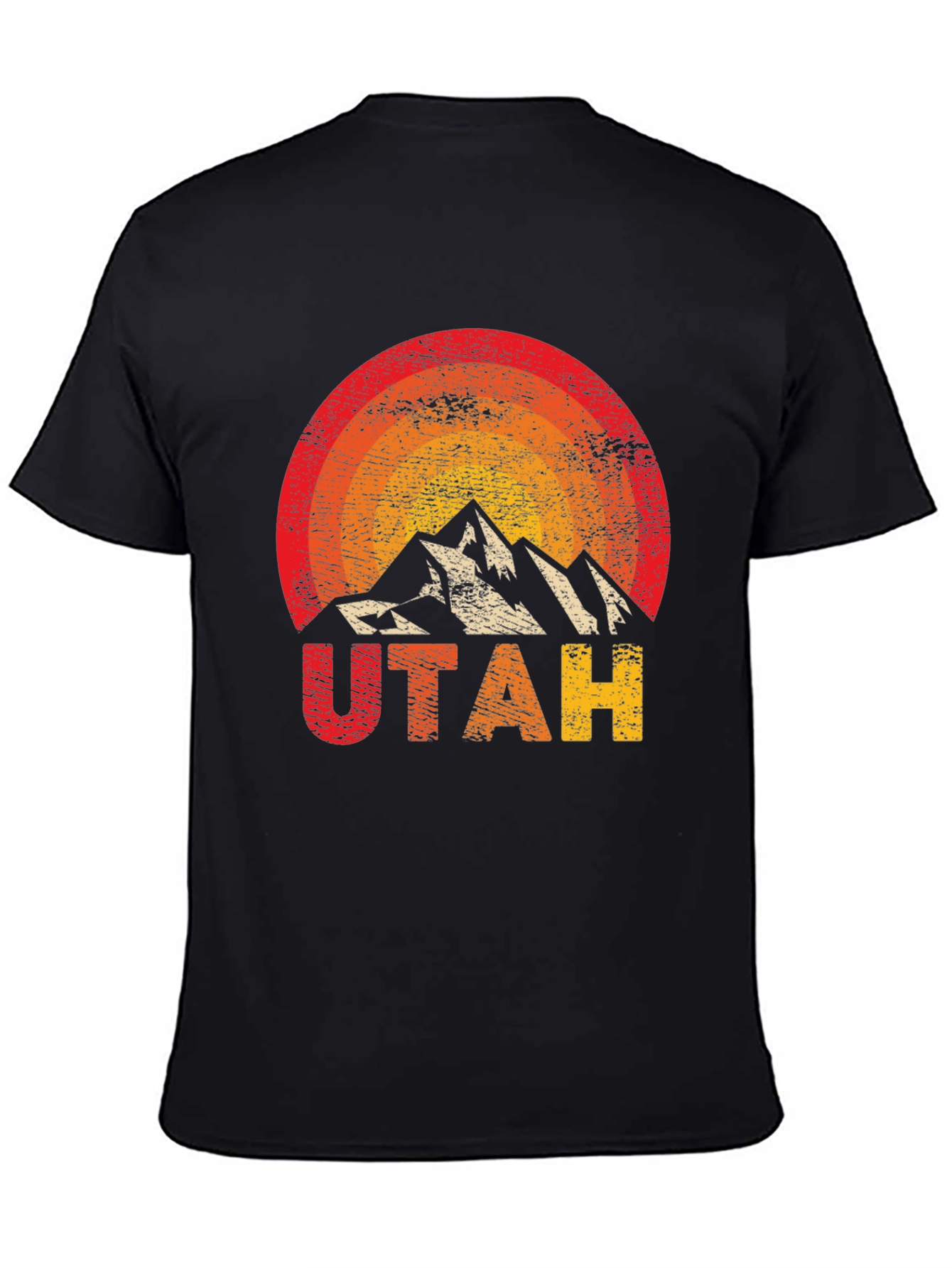 Utah Mountain Graphic Tee - Retro Style T-Shirt