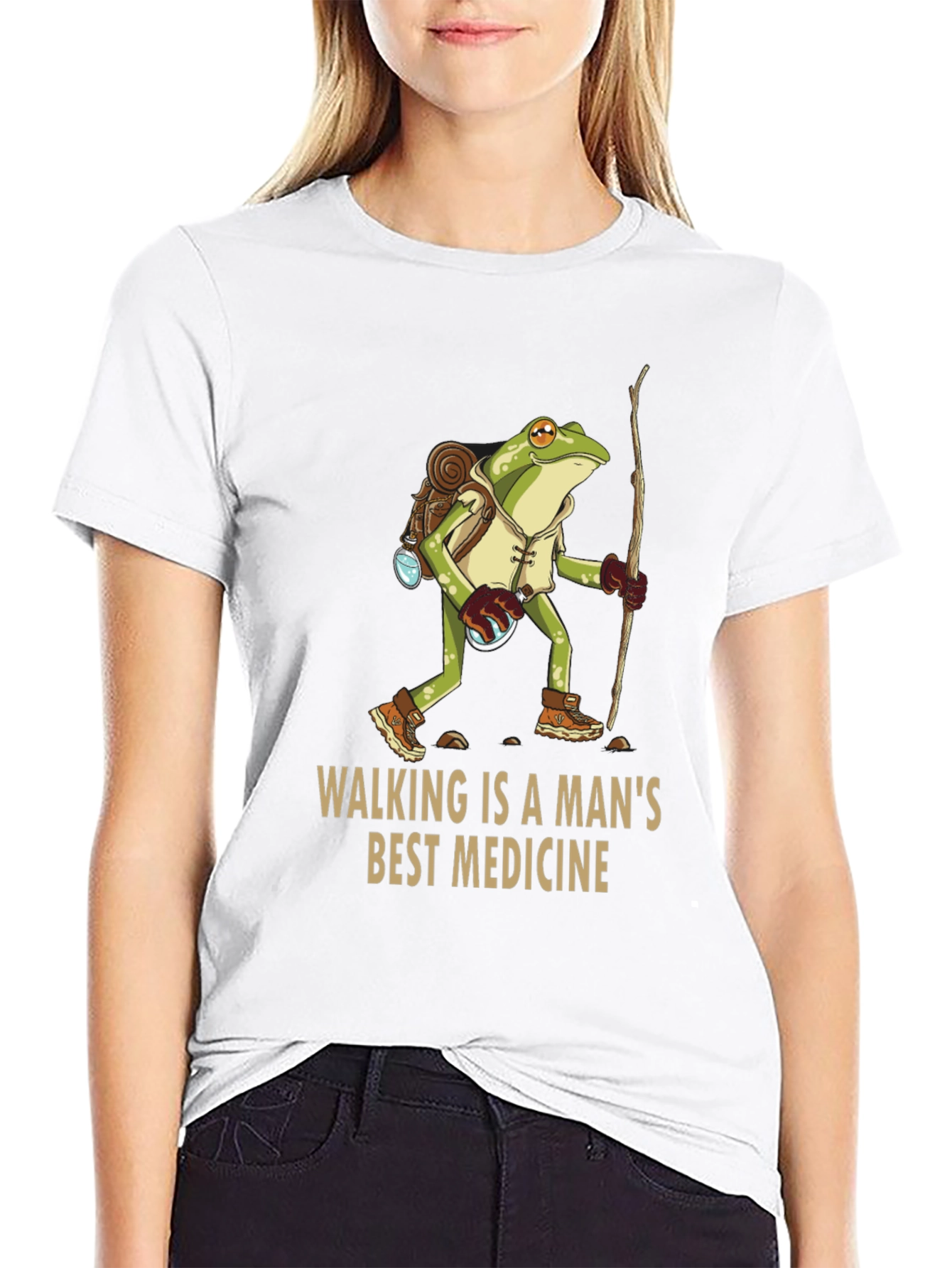 Walking Frog T-Shirt - A Mans Best Medicine